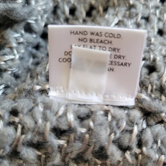 Eileen Fisher Eco Pebble Ash Cardigan Wool Alpaca Open Knit Gray Women Medium - Picture 12 of 12